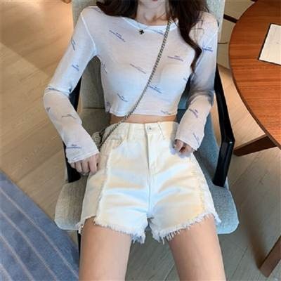 高腰寬鬆闊腿熱褲