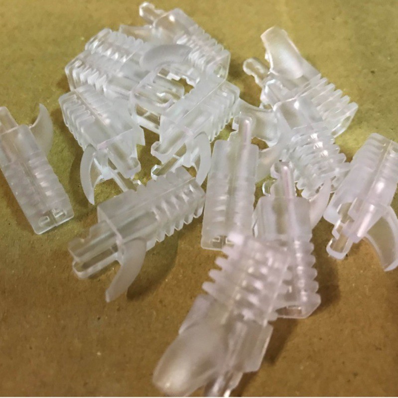 RJ45 網路水晶頭護套 CAT.5 CAT.6 兩用 內插式卡榫式 專業型不鬆脫#透明