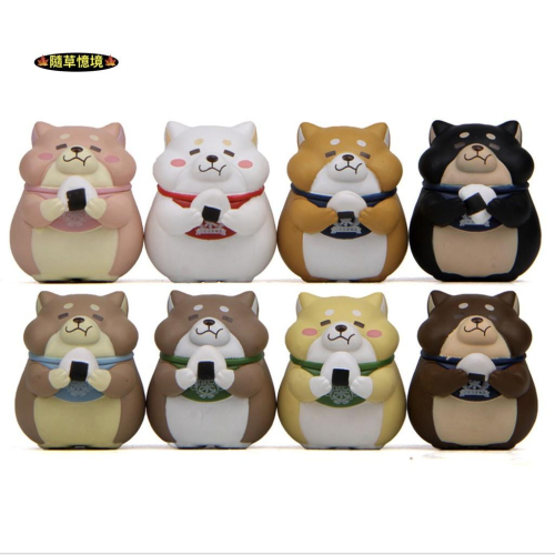 （8款高品質樹脂）壽司 飯團 肥柴犬 胖嘟嘟 柴犬 自愈 暖色系 溫暖 園藝 造景 公仔 擺件