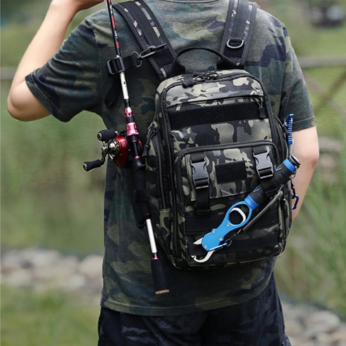 多功能路亞背包 大容量 台灣現貨 肩背包 斜背 魚具背包 戰術背包 胸包 後背包 露營 戰術背包 包包 男包 魔法巷
