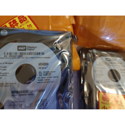現貨 -庫存新品- WD WD400BB 40GB 7.2K PATA IDE 3.5＂