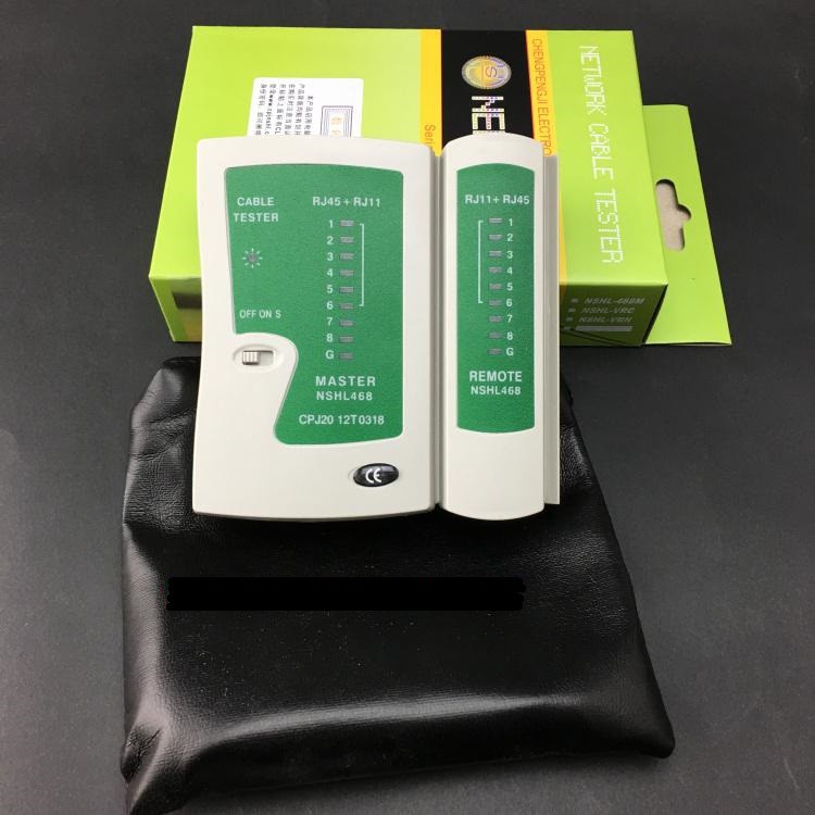 全新 含皮套 LED 網路線 測試儀 檢測器 RJ45 / RJ11 / RJ12 網路線測試器+皮套