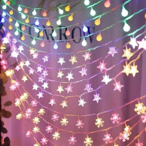 520情人節日裝飾電池款LED彩燈閃燈串表白房間佈置USB滿天星夜景