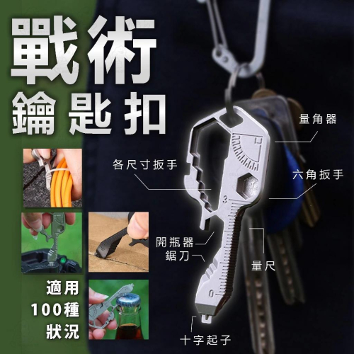 【24小時出貨】萬能鑰匙扣 開瓶器 拆包裹 量尺 板手 一字起 切割刀 扣卡式工具卡 多功能開瓶器 內六角 便攜刀A82