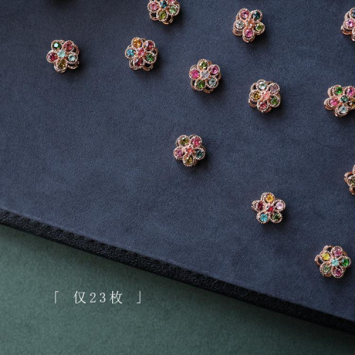 超小眾！僅23枚！轉yun珠彩虹碧璽花朵吊墜女項鍊鎖骨鍊925銀禮物