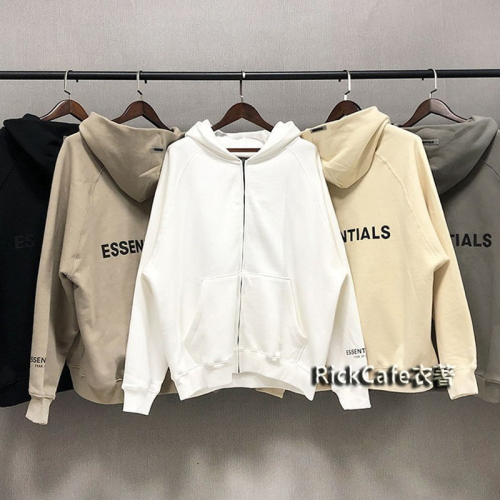 ESSENTIALS 厚款立體字母連帽外套(加絨內裏) 刷毛連帽衛衣 男女長袖上衣
