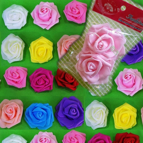 西西手工藝材料 EVA玫瑰花2.5cm~6.5cm 公佈欄壁貼黑板貼花裝飾貼飾 柵欄EVA花朵貼牆貼教室佈置貼 滿額免運