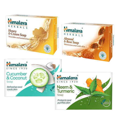 印度 Himalaya 喜馬拉雅 美肌香皂 125g 香皂 肥皂 沐浴皂 杏仁玫瑰 蜂蜜乳霜 黃瓜 苦楝薑黃-PQ美妝
