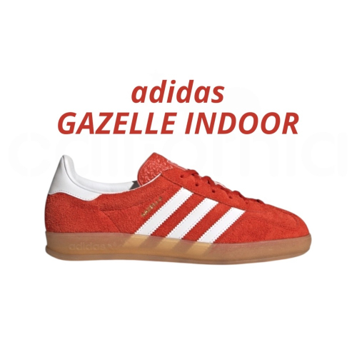 ?adidas GAZELLE INDOOR 休閒鞋 HQ8718 紅白色｜紅色｜白色｜焦糖底｜皮革｜麂皮｜平底鞋｜